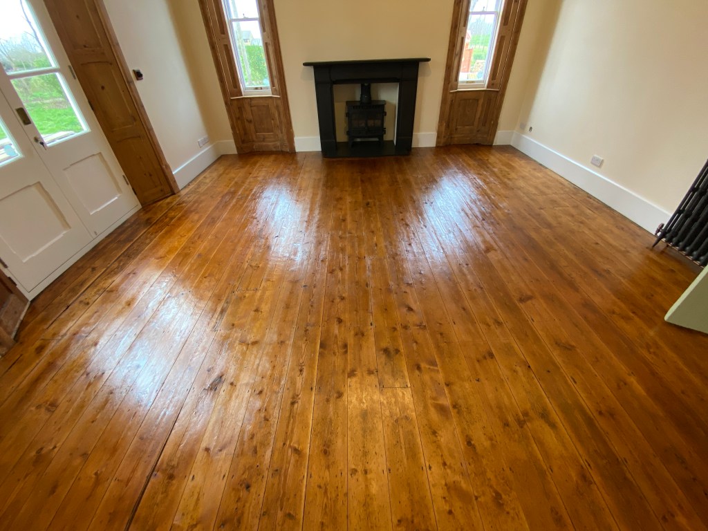 Waxing the sitting room&nbsp;floor