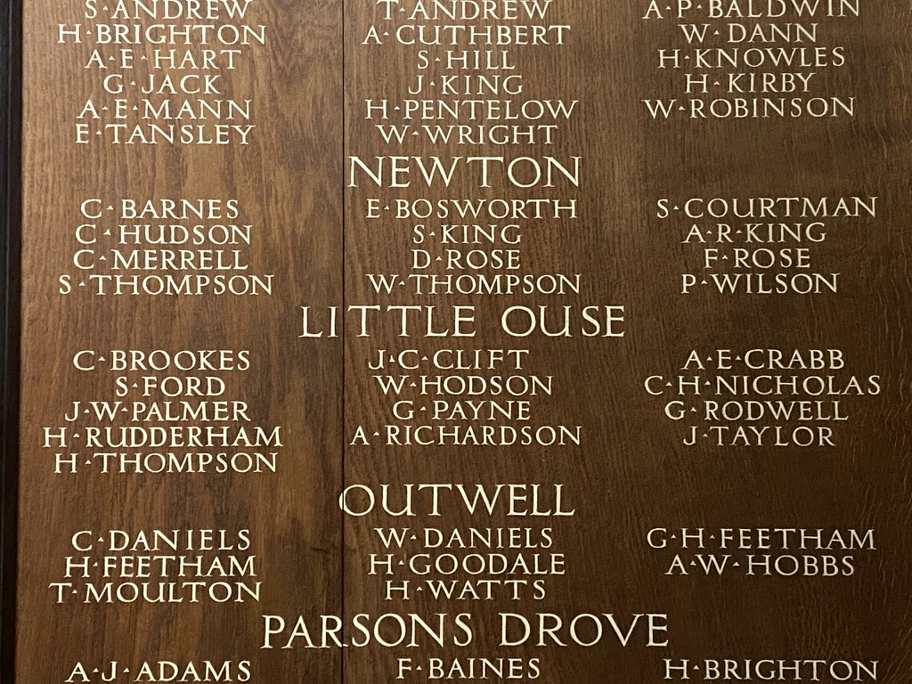 Little Ouse fallen in the Great&nbsp;War